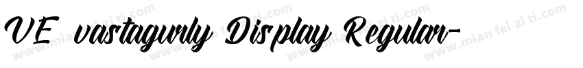 VE vastagurly Display Regular字体转换
